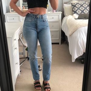 High-rise straight legged/skinny Zara jeans